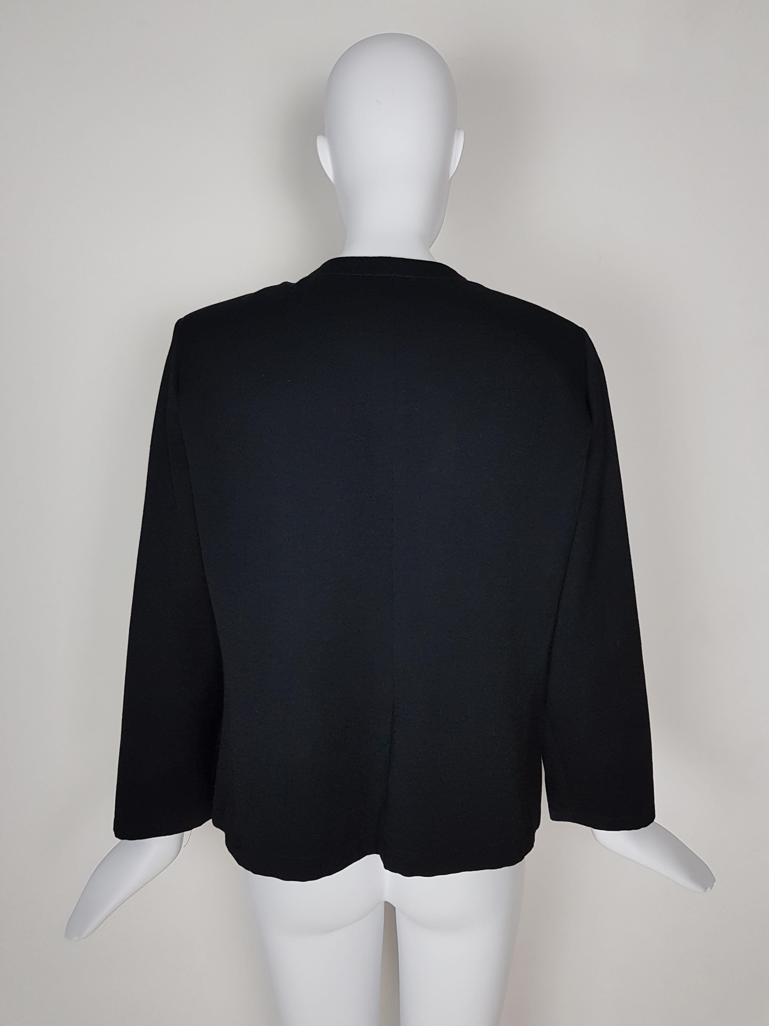 Women's YVES SAINT LAURENT YSL Black Blazer with Dome Buttons For Sale