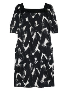 Yves Saint Laurent YSL Robe en coton noir