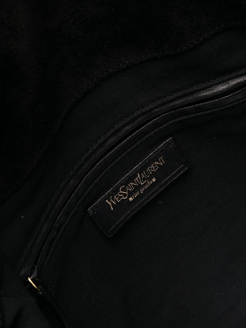 Yves Saint Laurent YSL Black Leather Downtown Tote Bag In Excellent Condition In Paris, FR