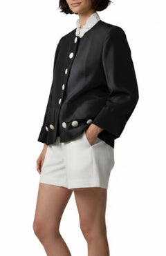 Yves Saint Laurent YSL Black Silk Jacket