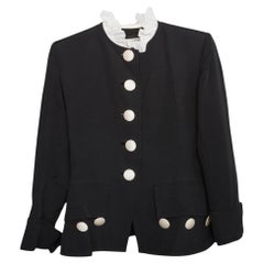Yves Saint Laurent YSL Black Silk Jacket