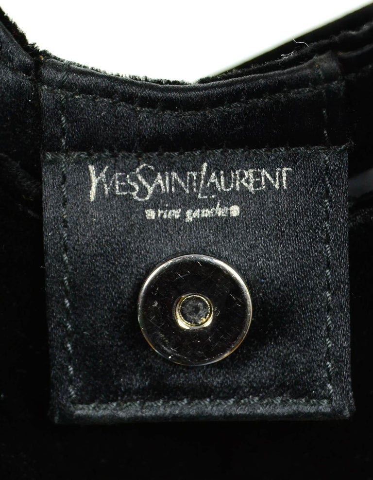 Yves Saint Laurent YSL Black Velvet Small Mombasa Evening Bag at 1stDibs