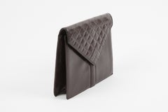 Yves Saint Laurent YSL Brown Leather Clutch Bag