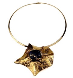 YVES SAINT LAURENT Ysl by Robert Goossens Caged Lapis Lazuli Pendant