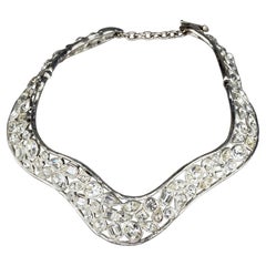 YVES SAINT LAURENT Ysl by Robert Goossens Collar gargantilla de strass transparentes