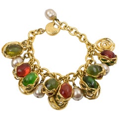 Yves Saint Laurent YSL by Robert Goossens Multicolor Charm Bracelet