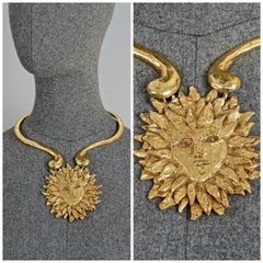 YVES SAINT LAURENT YSL by Robert Goossens Sun Face Necklace