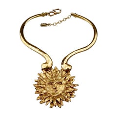 YVES SAINT LAURENT YSL by Robert Goossens Sun Face Necklace