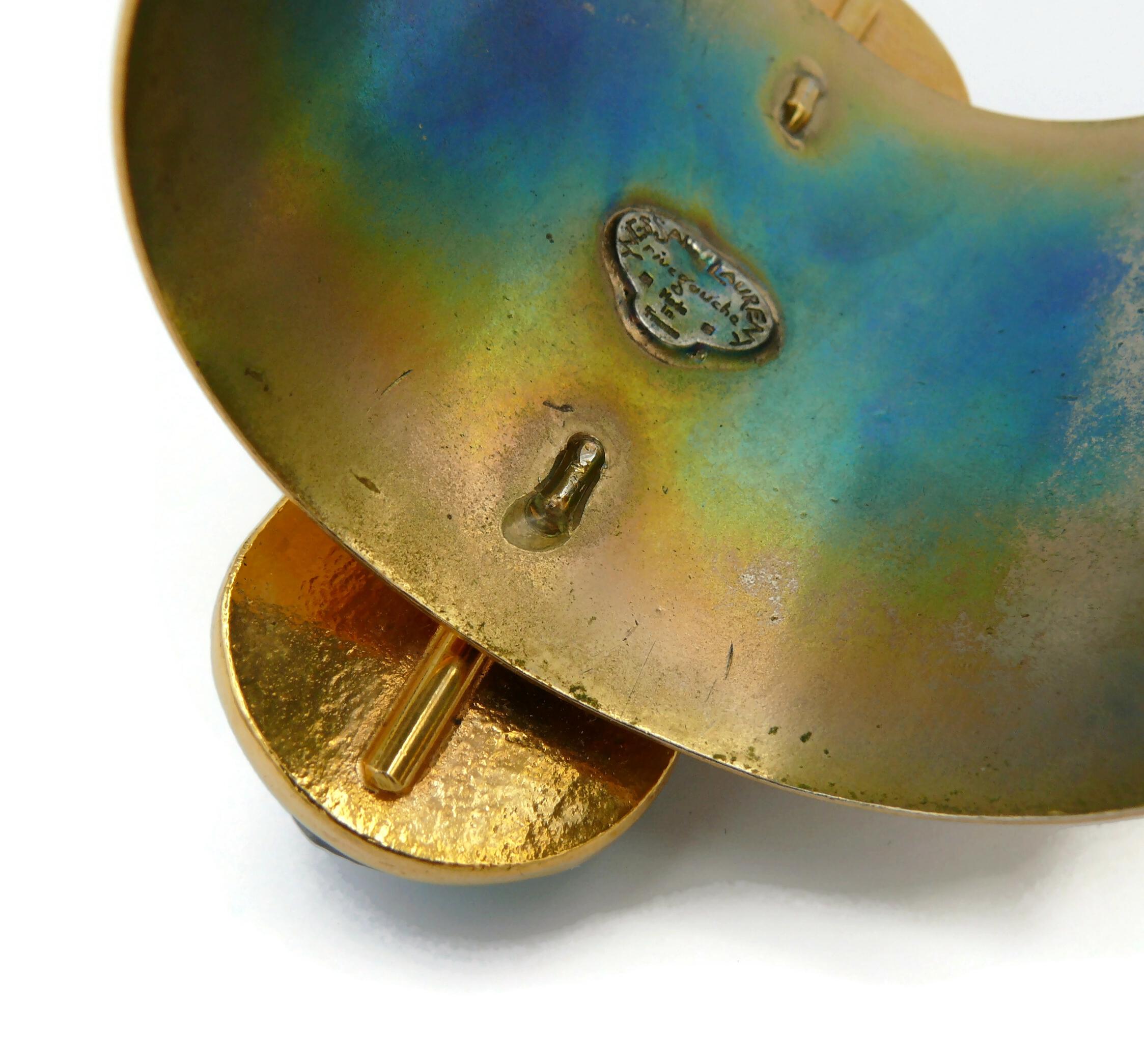 YVES SAINT LAURENT YSL by ROBERT GOOSSENS Vintage Blue Resin Cuff Bracelet For Sale 13