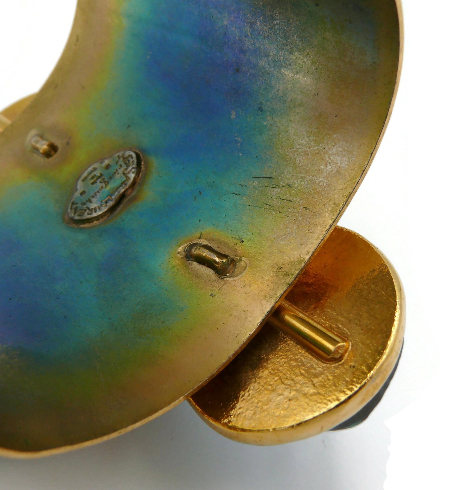 YVES SAINT LAURENT YSL by ROBERT GOOSSENS Vintage Blue Resin Cuff Bracelet For Sale 14