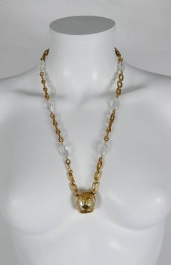 Yves Saint Laurent YSL by Robert Goossens Vintage Perfume Bottle Necklace