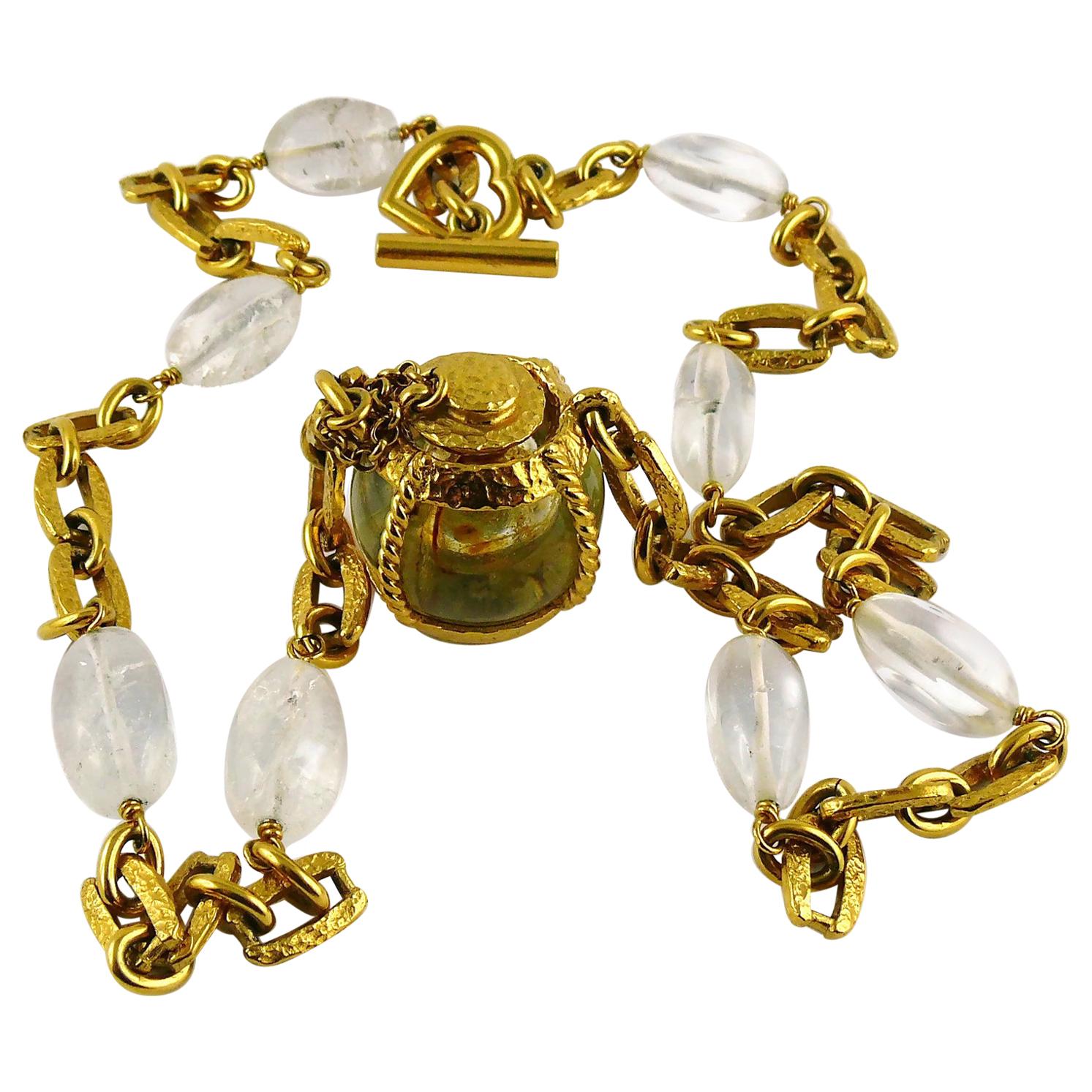 Yves Saint Laurent YSL by Robert Goossens Vintage Perfume Bottle Necklace