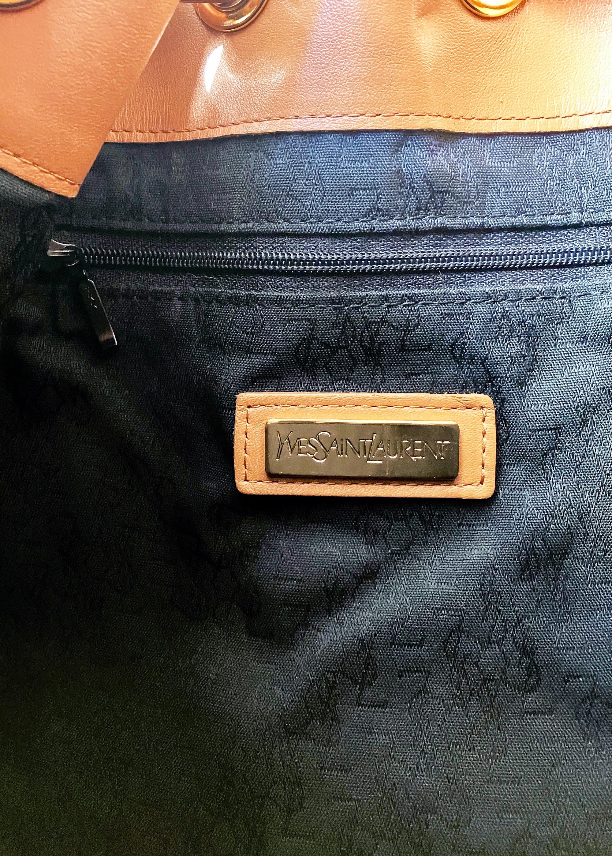 Yves Saint Laurent YSL by Tom Ford Black Drawstring Tote Bag Pour femmes en vente