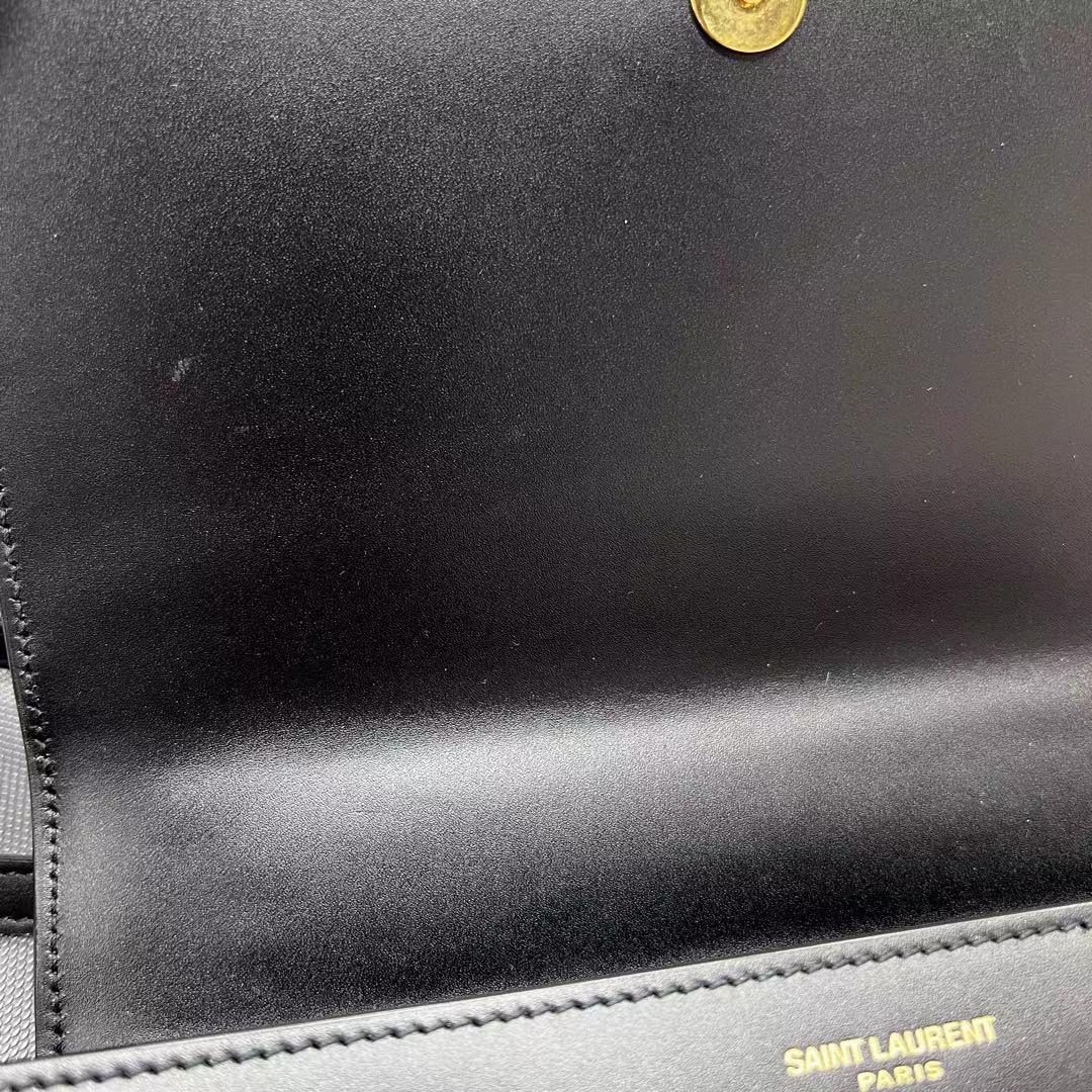 Yves Saint Laurent YSL Calfskin Small Dylan Shoulder Bag Black For Sale 6