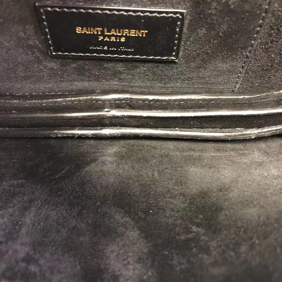 Yves Saint Laurent YSL Calfskin Small Dylan Shoulder Bag Black For Sale 3