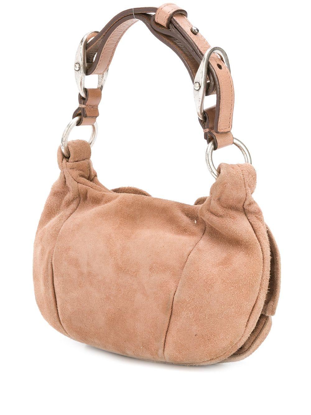 Yves Saint Laurent YSL Mini sac en daim camel Bon état à Paris, FR