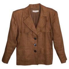 Yves Saint Laurent YSL Caramel Linen Blazer