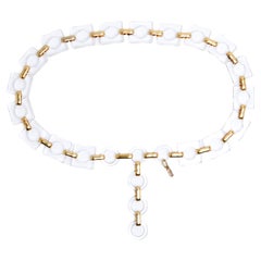 Yves Saint Laurent YSL Ceinture T80 Cinturón transparente Vintage Talla M o US30