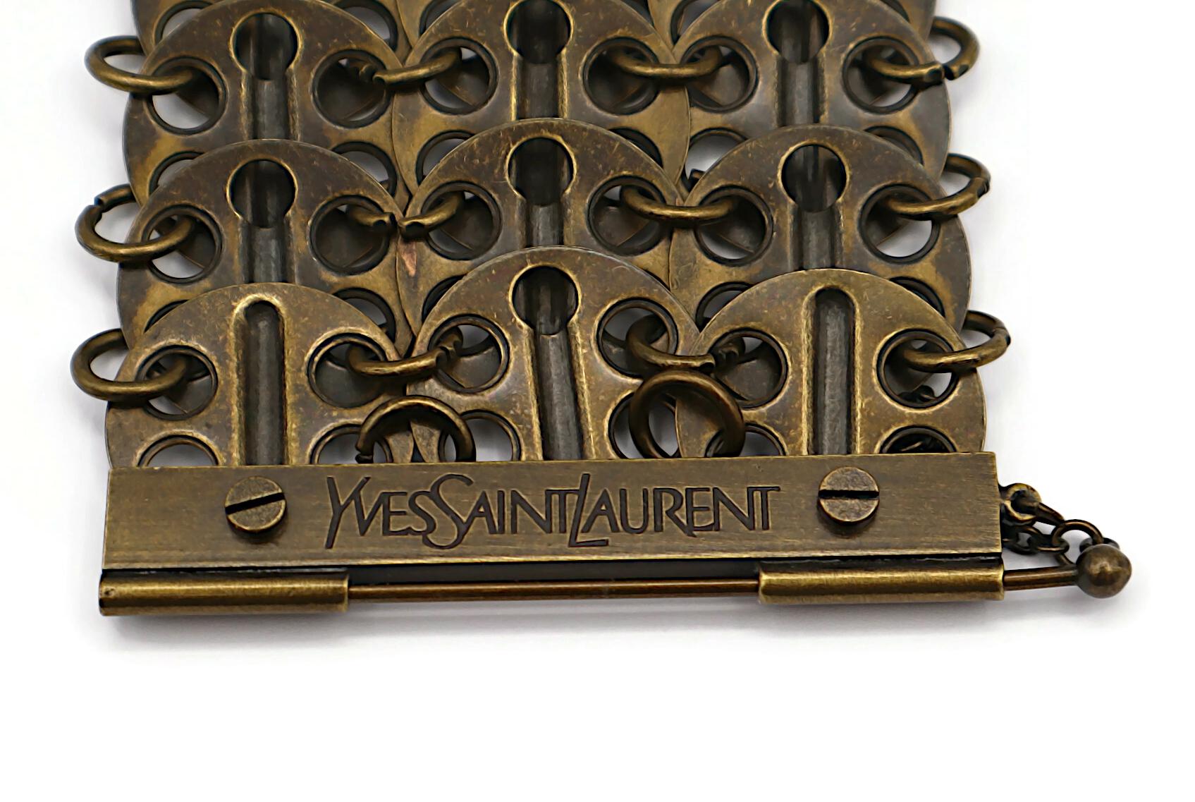 YVES SAINT LAURENT YSL Manchette cotte de mailles en vente 12