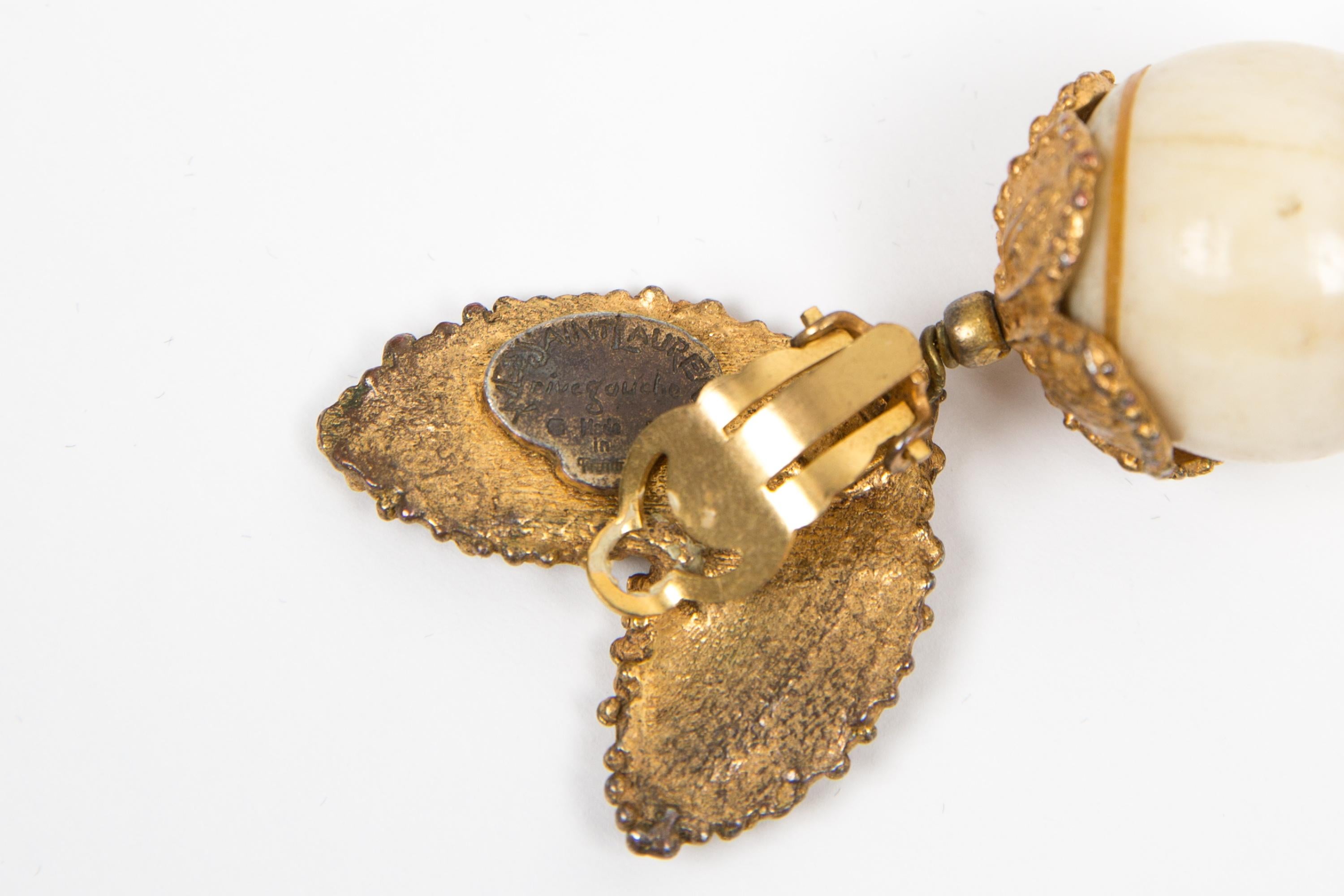 Women's Yves Saint Laurent YSL Clip On Earrings For Sale