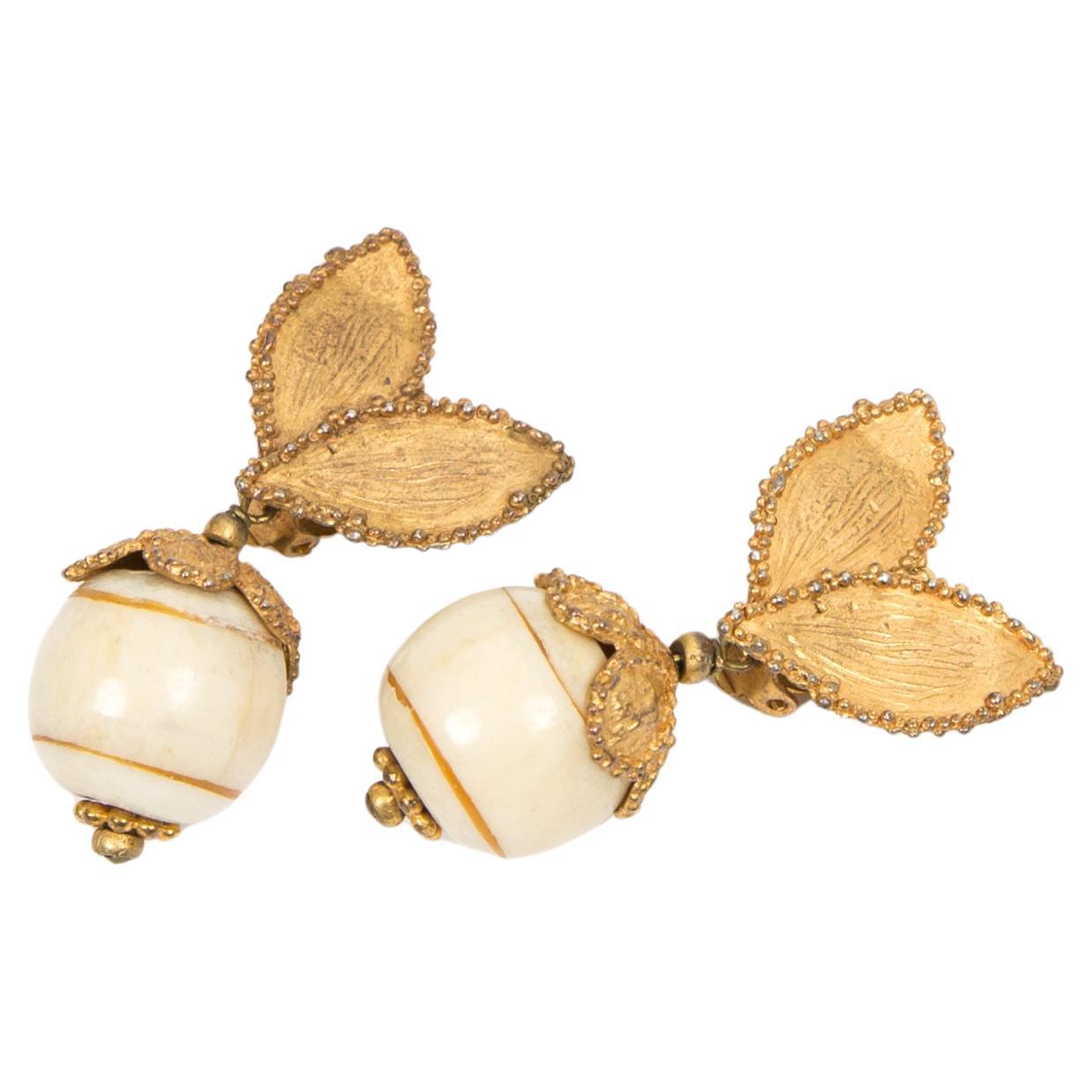 Yves Saint Laurent YSL Clip On Earrings For Sale