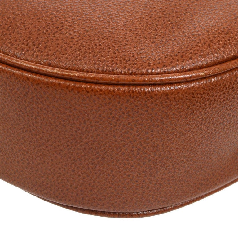 Yves Saint Laurent YSL Cognac Leather Gold Saddle Shoulder Flap Bag in