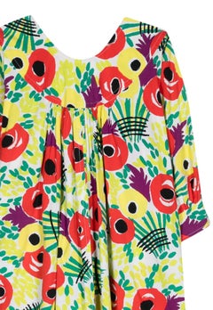 Yves Saint Laurent YSL Cotton Floral-Print Dress
