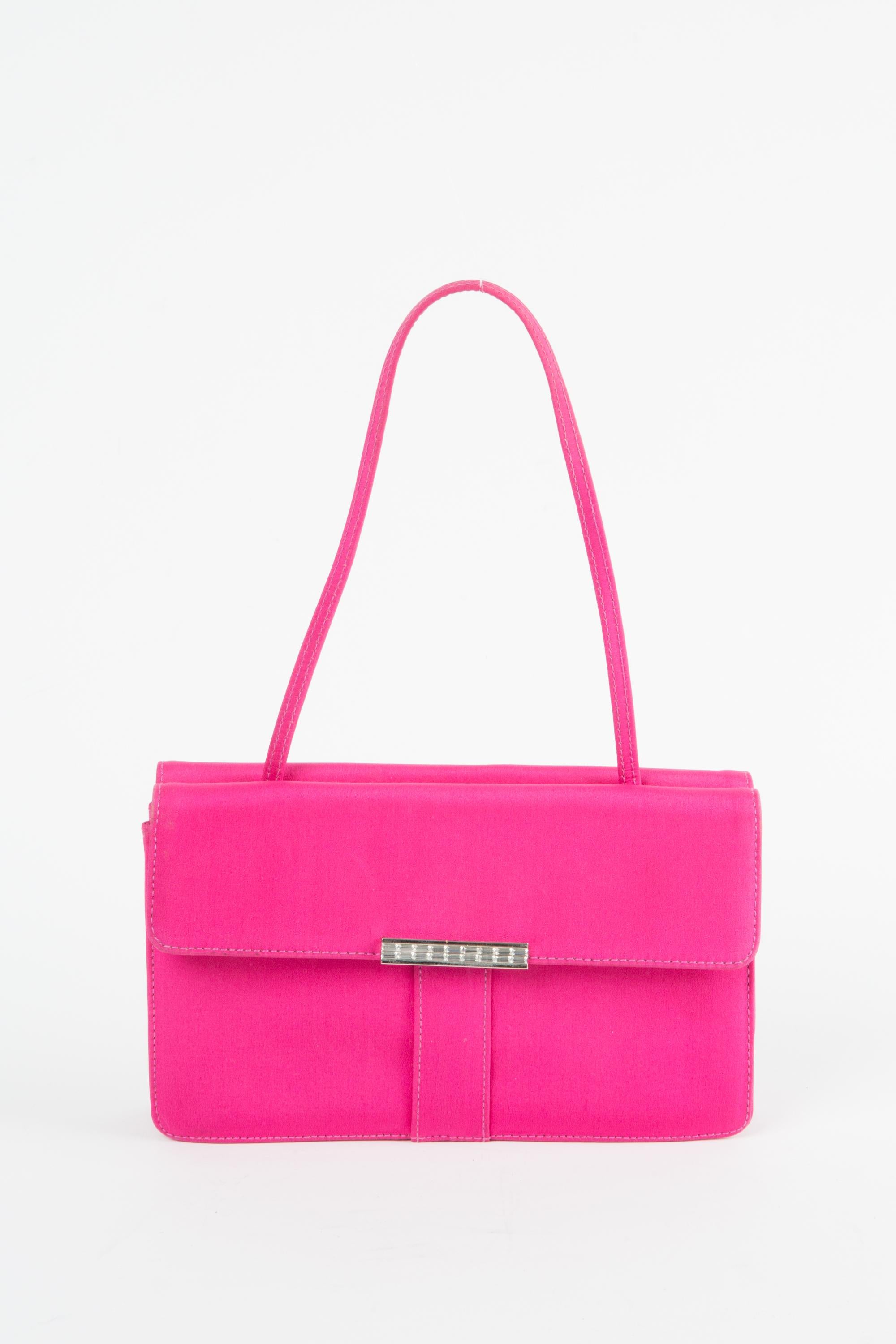 Yves Saint Laurent YSL Abendtasche aus rosa Seide im Angebot 9