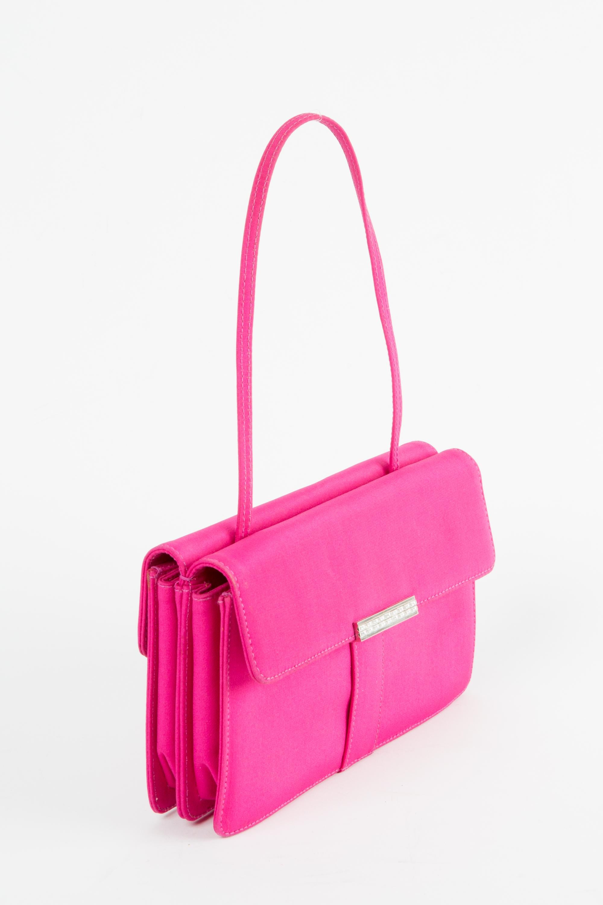 Yves Saint Laurent YSL Abendtasche aus rosa Seide (Pink) im Angebot