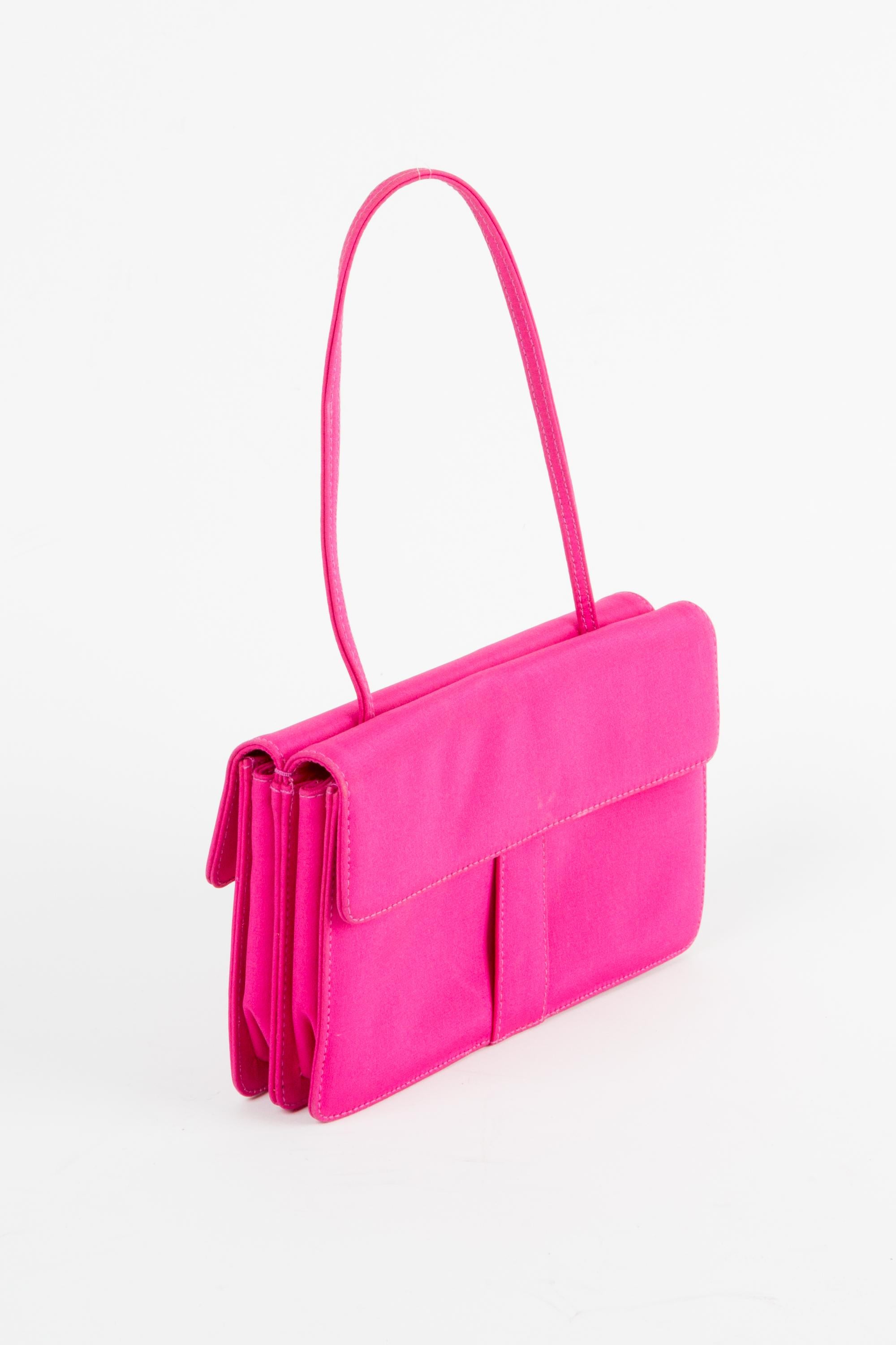 Yves Saint Laurent YSL Abendtasche aus rosa Seide Damen im Angebot