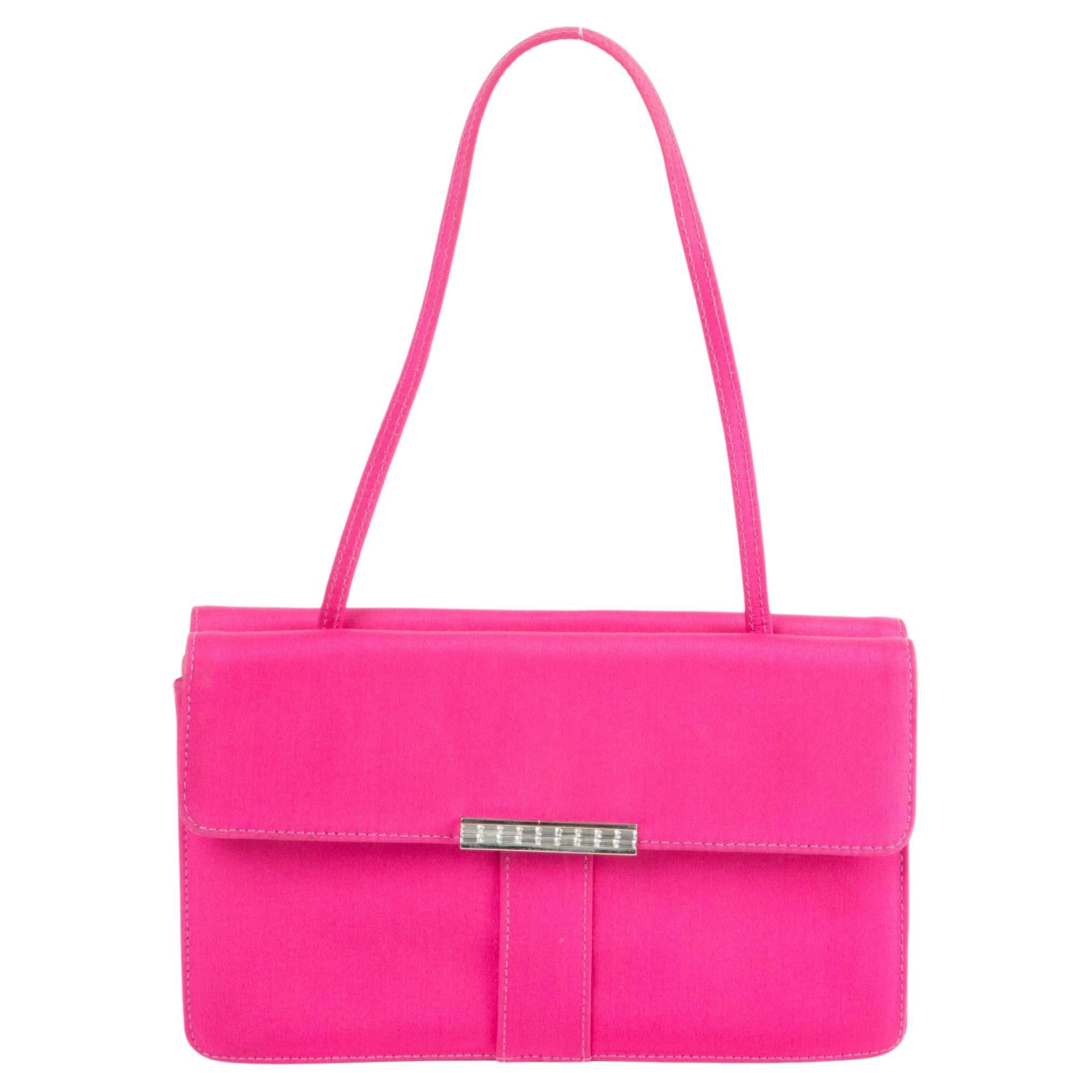 Yves Saint Laurent YSL Evening Pink Silk Hand Bag