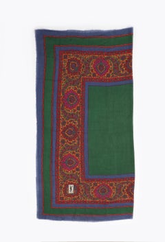 Yves Saint Laurent YSL Floral Wool and Silk Scarf