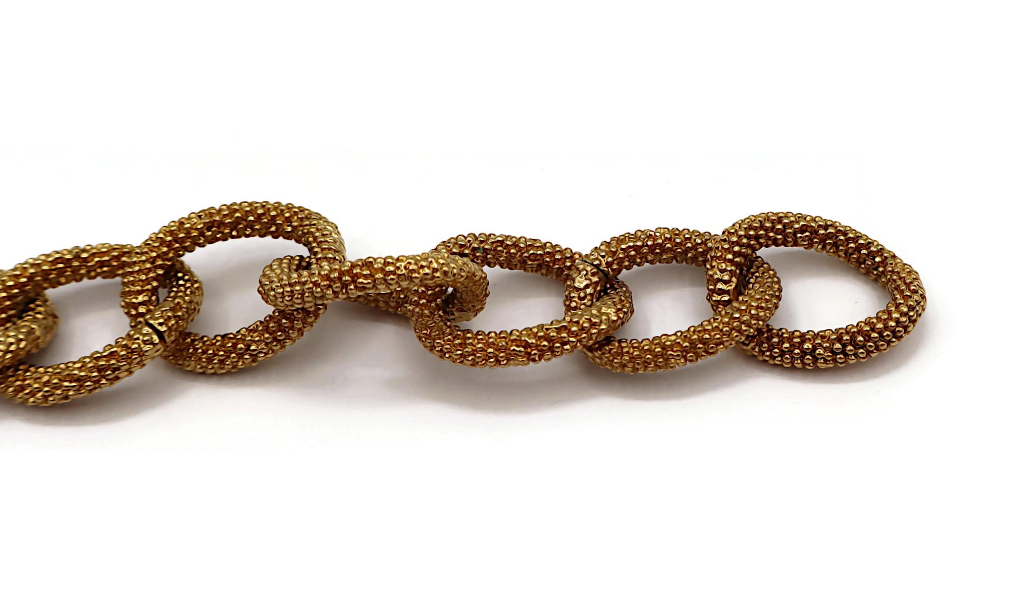 YVES SAINT LAURENT YSL Collar Logotipo Cadena Dorada en venta 5