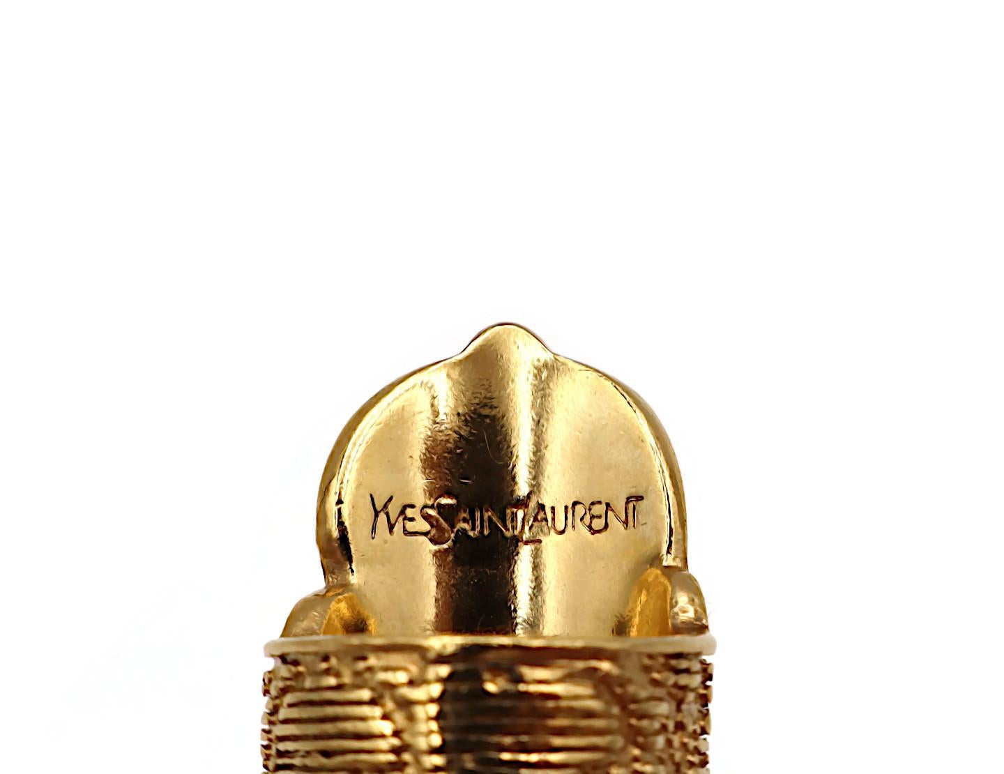 Yves Saint Laurent YSL Gold Tone Lacy Ring For Sale 4