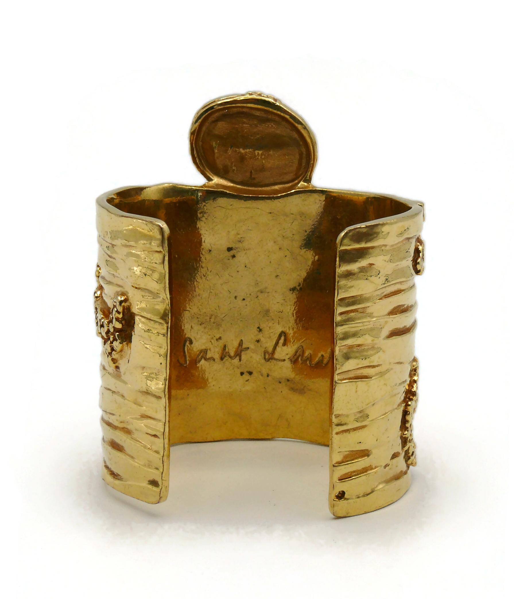 Yves Saint Laurent YSL Gold Toned Arty Cuff Bracelet 1