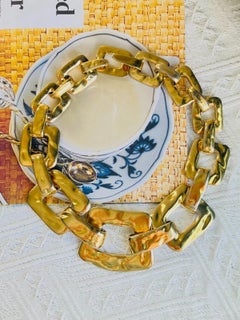 Yves Saint Laurent YSL Gold Vintage Haute Couture Numbered Statement Necklace