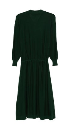 Yves Saint Laurent YSL Green Wool Dress