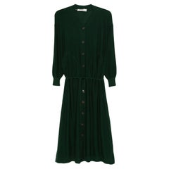 Yves Saint Laurent YSL Green Wool Dress