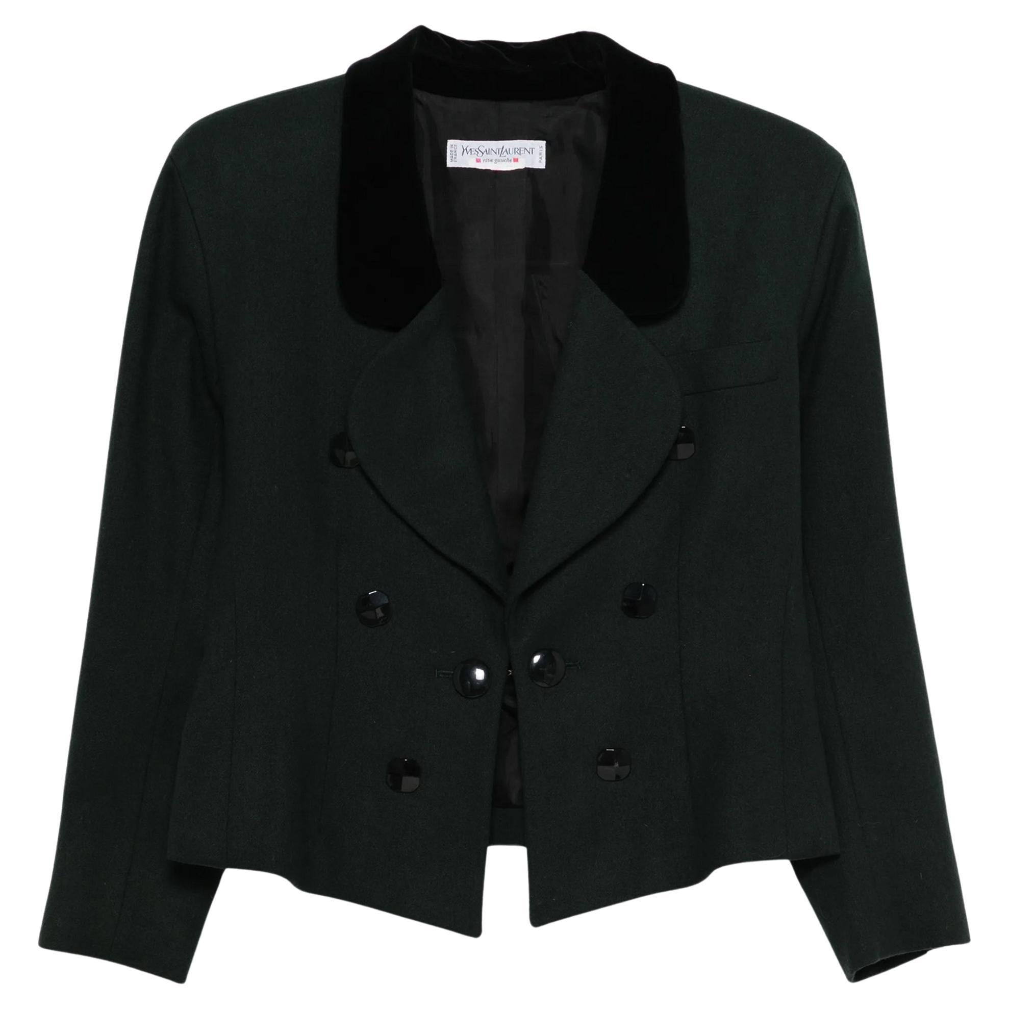 Yves Saint Laurent YSL Green Wool Jacket