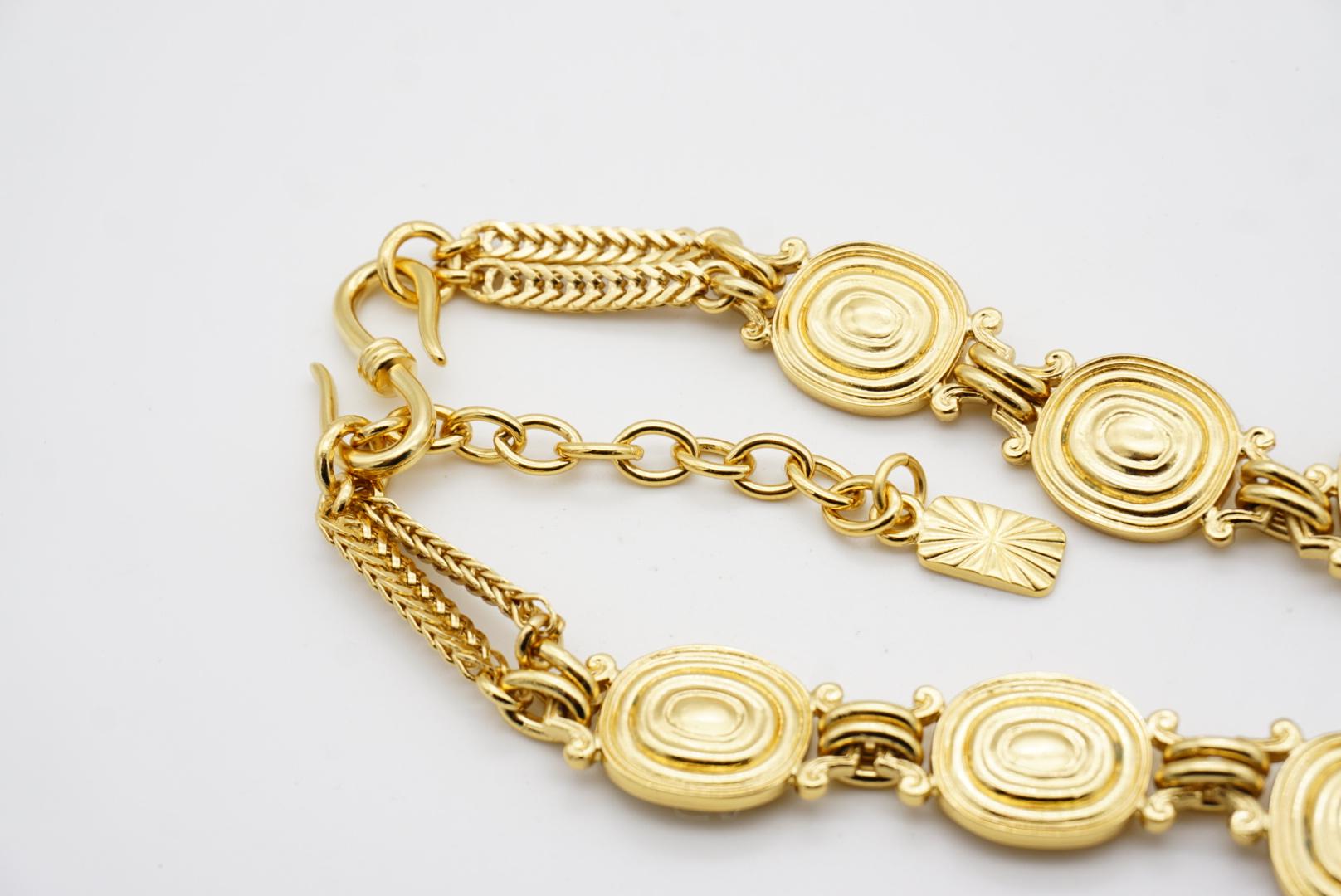 Yves Saint Laurent YSL Gripoix Citrin Topas Oval Cabochon Kristall Gold Halskette im Angebot 14