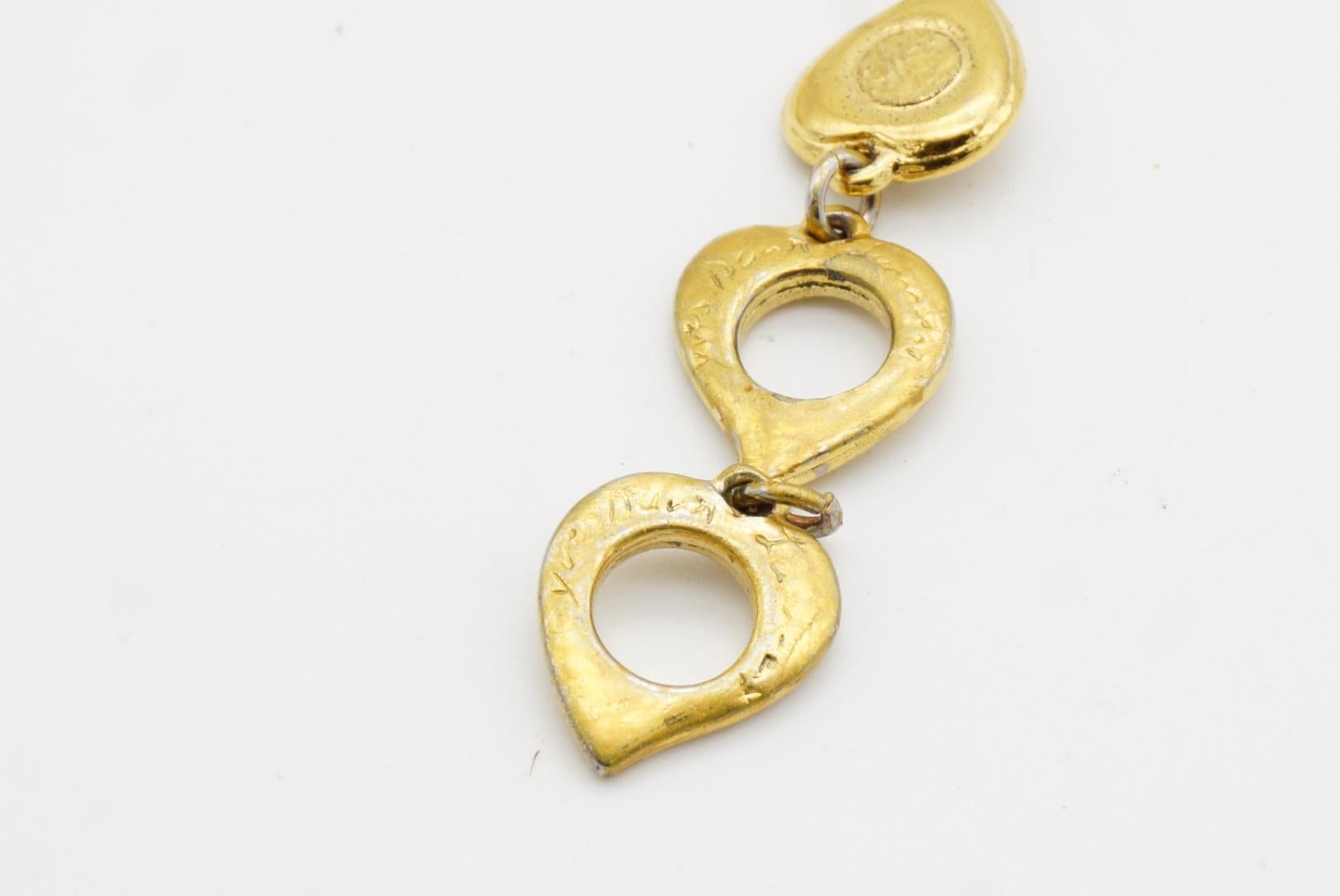 Yves Saint Laurent YSL Gripoix Bracelet relié entre eux cœurs d'amour en vente 9