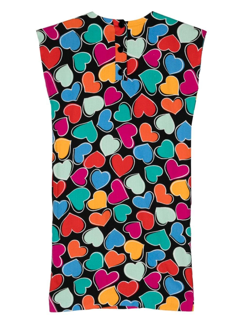 Yves Saint Laurent YSL Heart Print Dress In Good Condition In Paris, FR