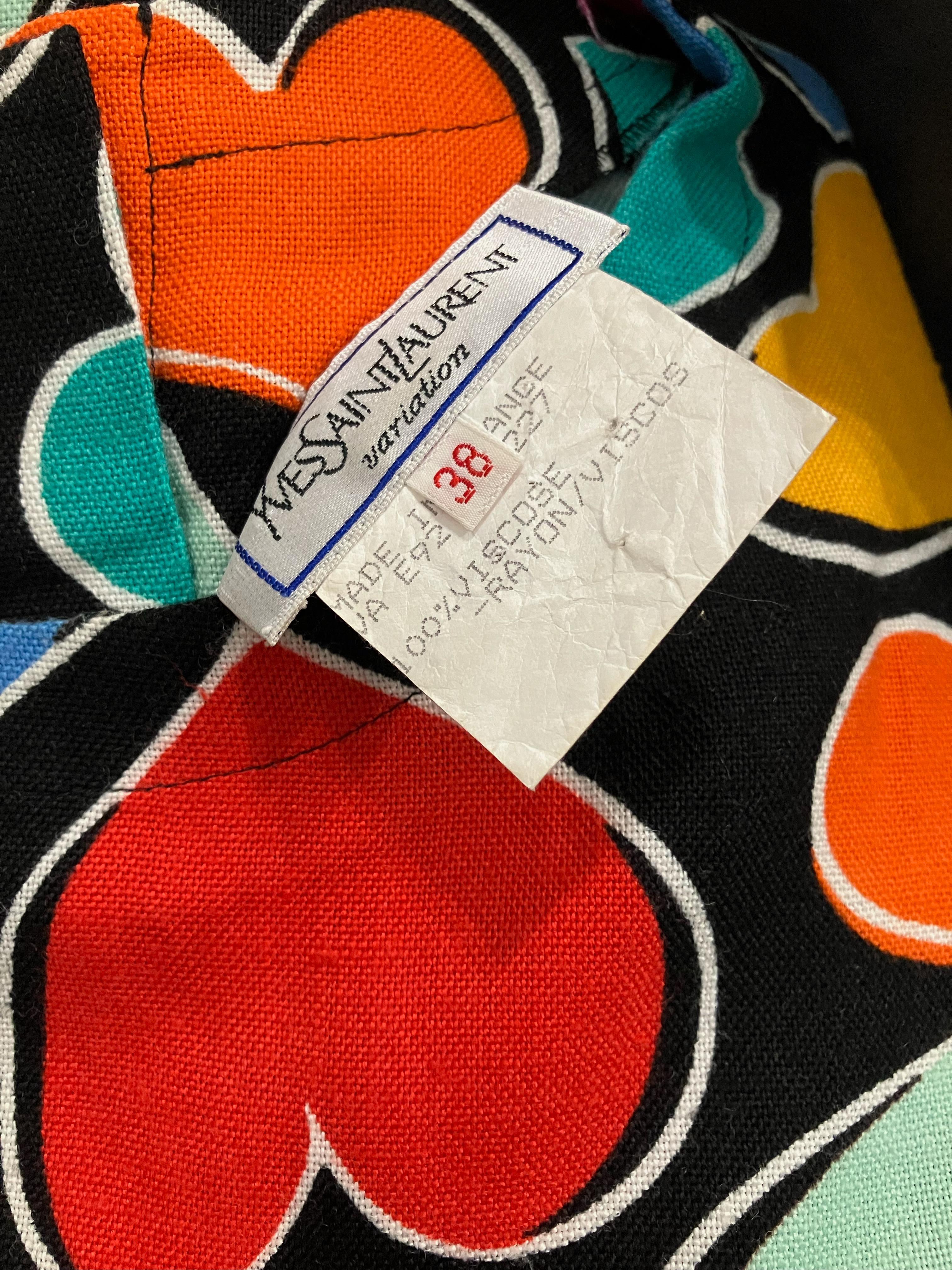 Women's Yves Saint Laurent YSL Heart Print Dress