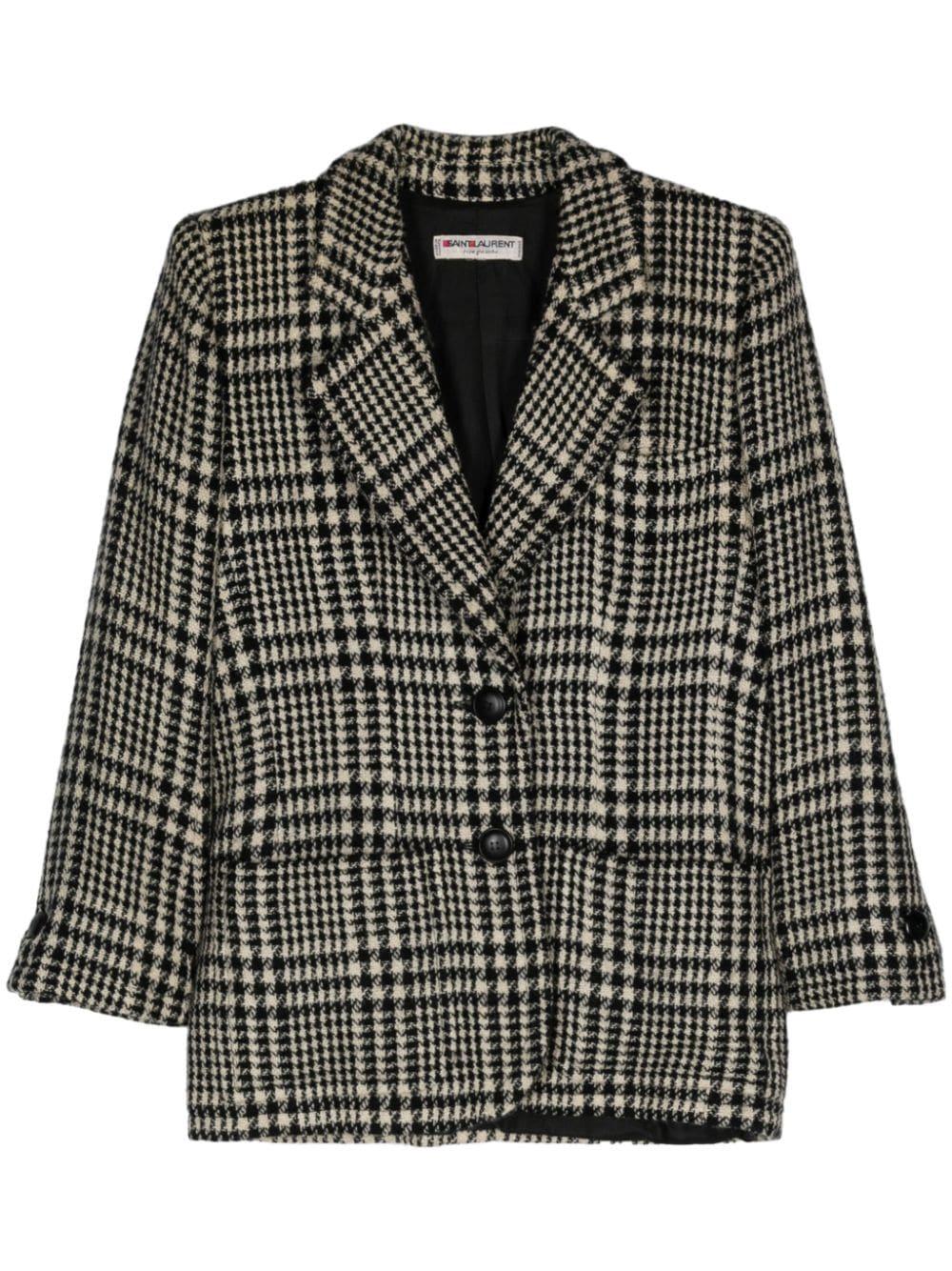 Yves Saint Laurent YSL  Houndstooth Blazer In Good Condition In Paris, FR