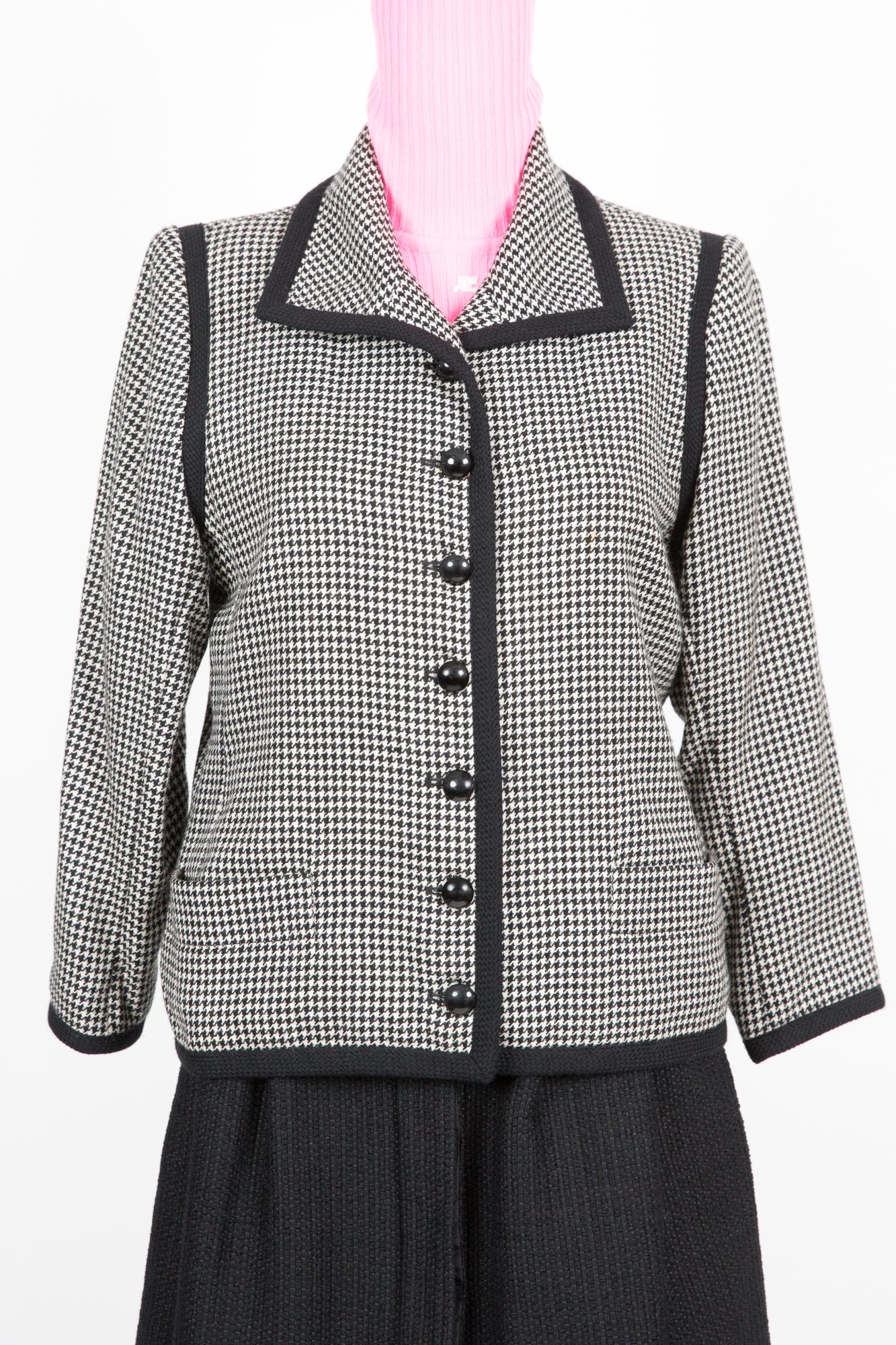 Yves Saint Laurent YSL Houndstooth Jacket In Good Condition In Paris, FR