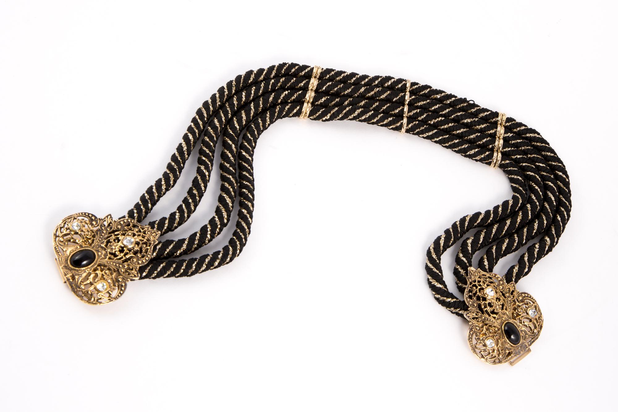 Yves Saint Laurent YSL - Ceinture tressée à bijoux emblématique, 1978-79 Bon état à Paris, FR