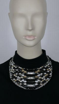 YVES SAINT LAURENT YSL Jewelled Plastron Necklace