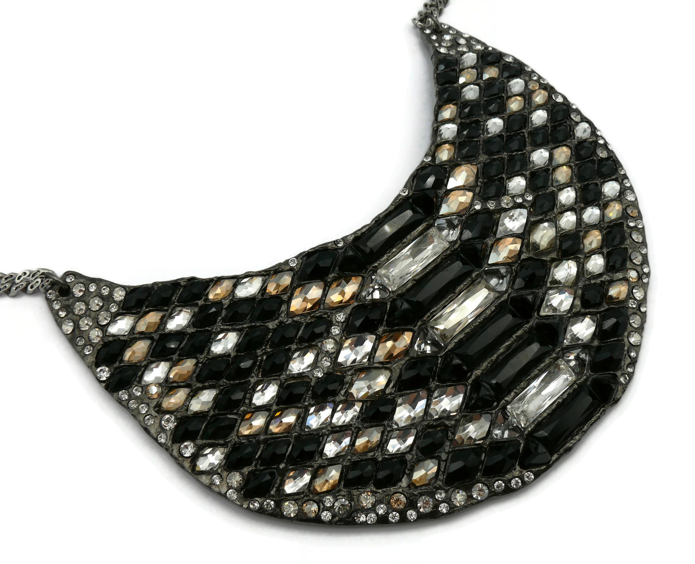 YVES SAINT LAURENT YSL Jewelled Plastron Necklace For Sale 2