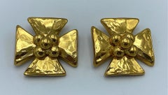 Yves Saint Laurent YSL Large Gold Earrings