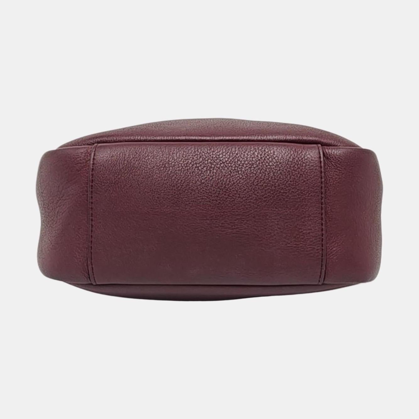 Nero Yves Saint Laurent YSL Le 5 à 7 Hobo Piccola Borsa a Tracolla in Pelle di Vitello Borgogna in vendita